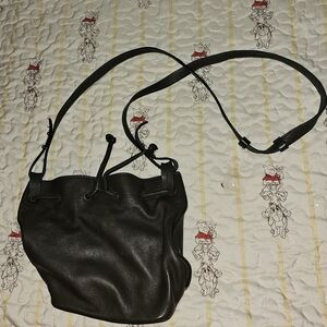 Lucky Brand Brown Leather Drawstring Crossbody Bag